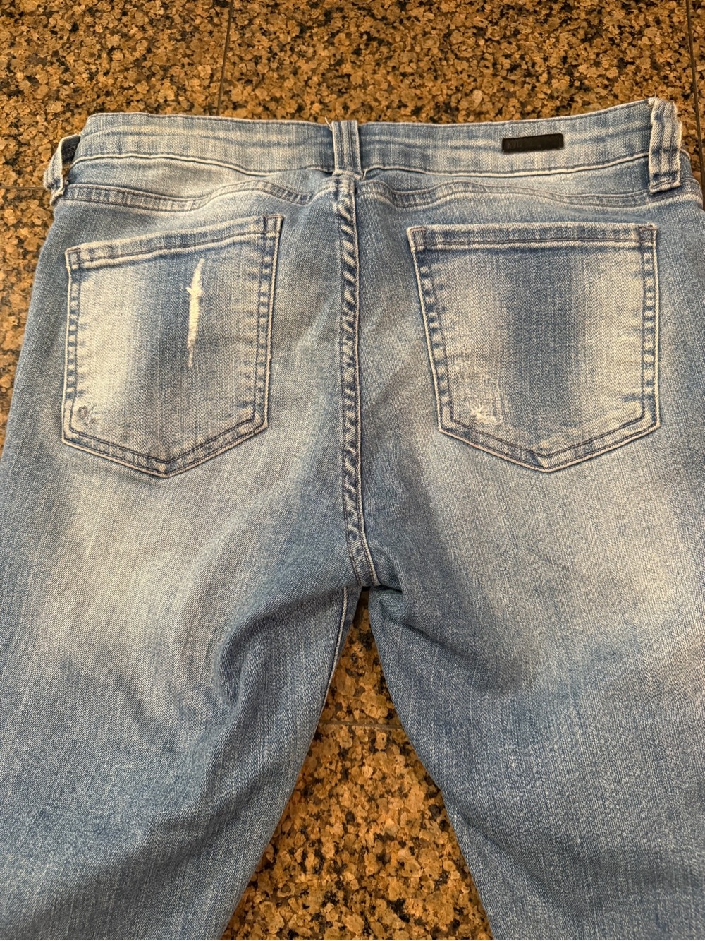 KUT Connie Skinny Crop Blue Distressed Women's Skinny Jeans Size 6 - Picture 6 of 7